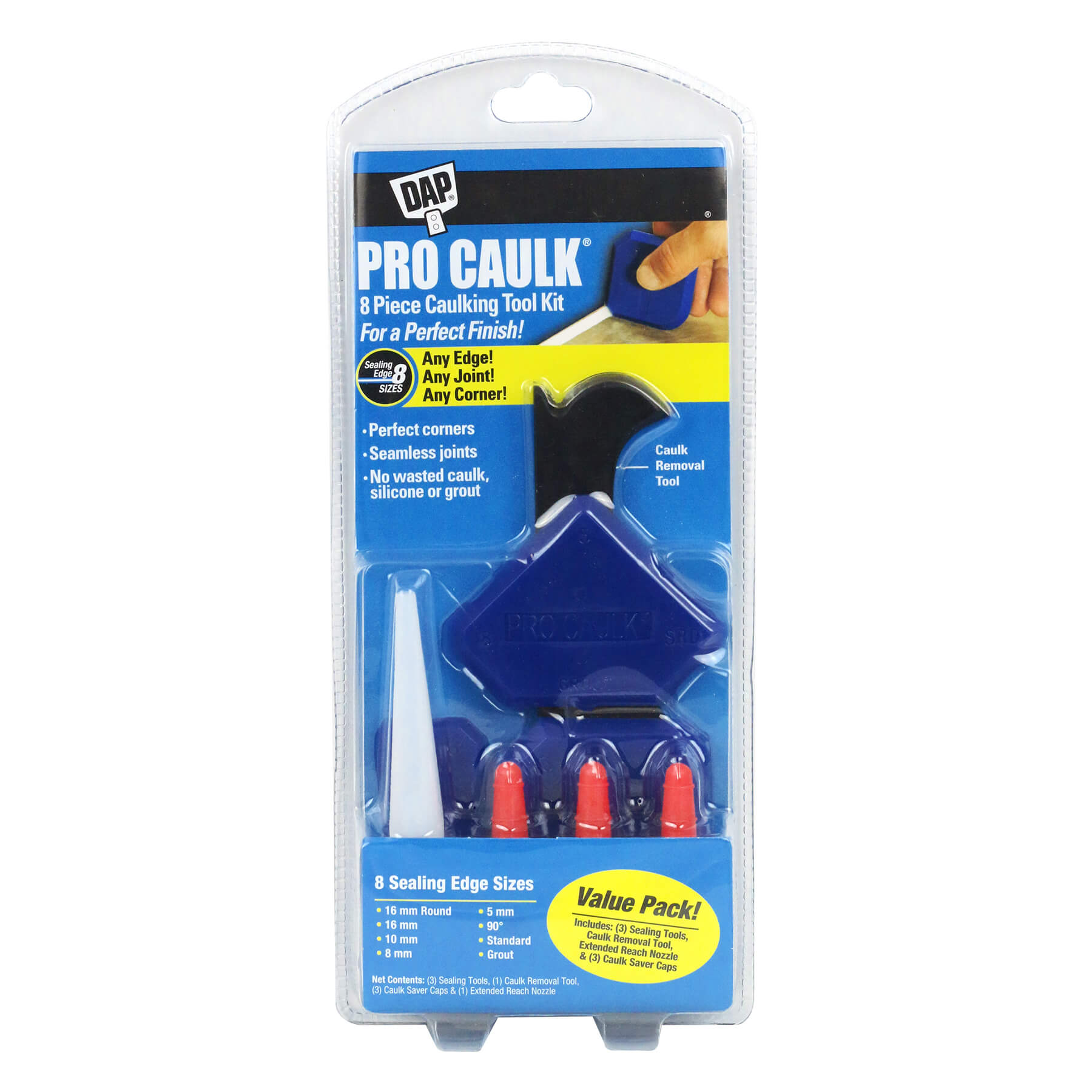 PRO CAULK® 8 Piece Caulking Tool Kit