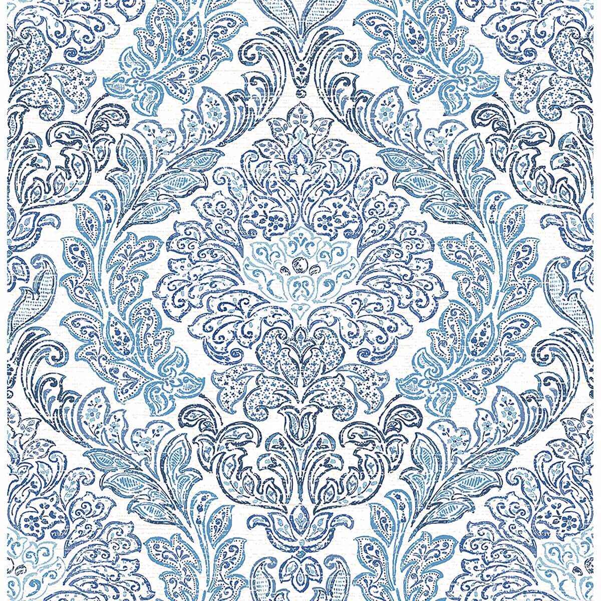Fontaine Navy Damask