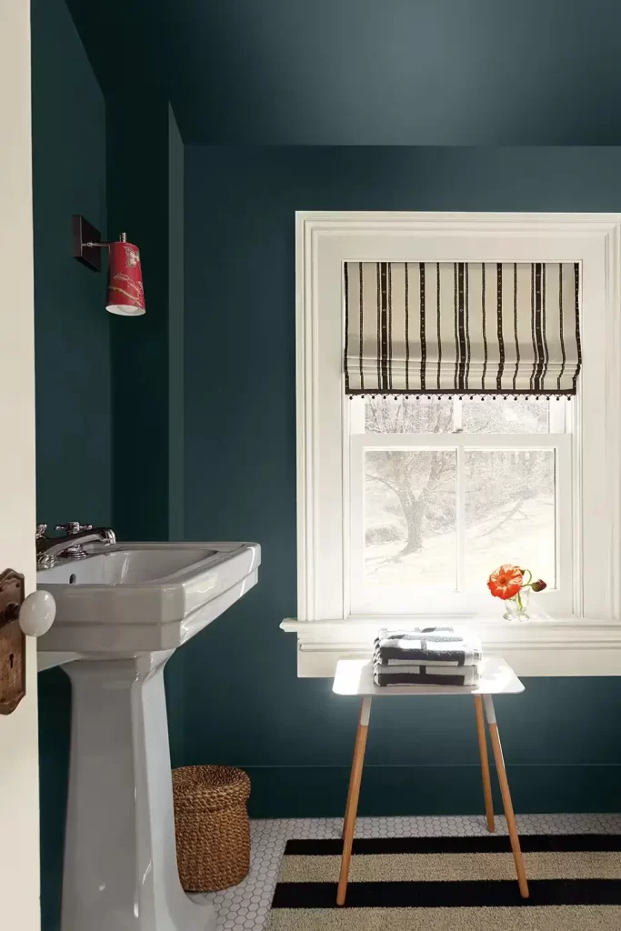 BM_CT26_B11_Bathroom_NarragansettGreen - Kucker Haney Paint Co. BM_CT26_B11_Bathroom_NarragansettGreen