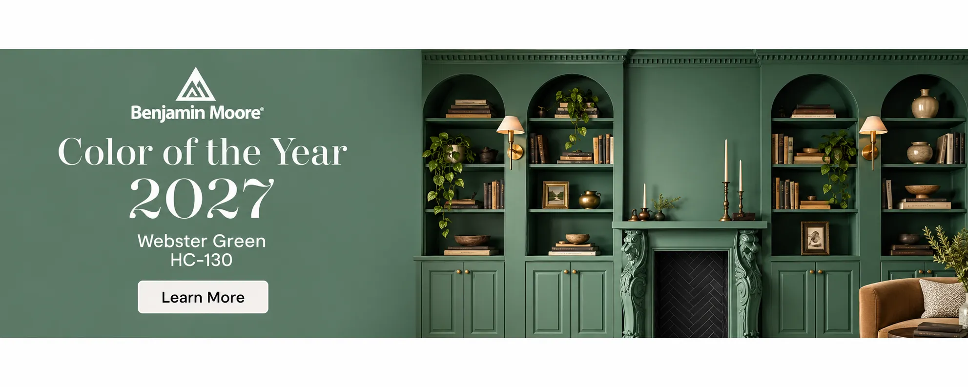 Benjamin Moore Color of the Year 2027: Webster Green HC-130